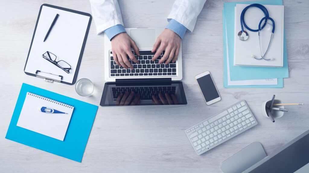 doctor writing